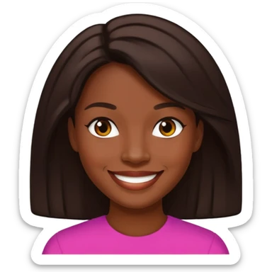 Dawn Richards with dark brown hair, medium dark skin sticker