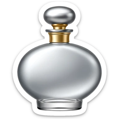 silver elegant parfume sticker