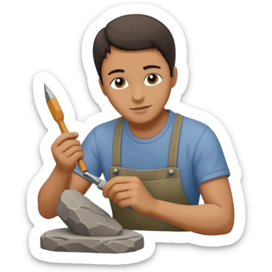 Sculptor on working on sculptor sticker