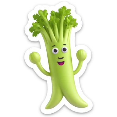 anthropomorphic celery sticker
