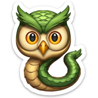 serpente gufo emoji sticker