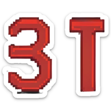 red pixelated lettering spelling 'ZETRIX', classic 8-bit video game style sticker