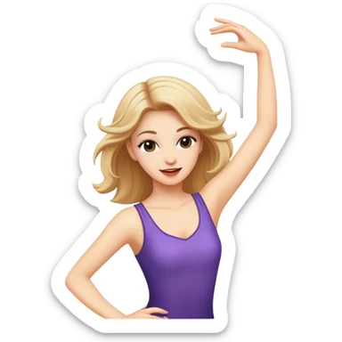 White girl who is dancing sticker