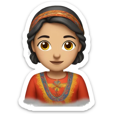 An Armenian girl in a national costume sticker