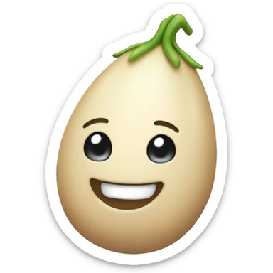 smiling soy bean sticker