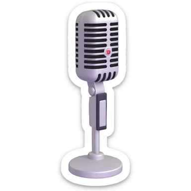 old microphone sticker