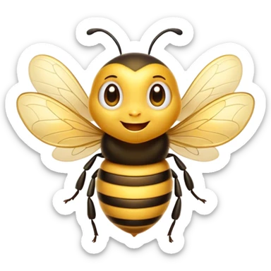 Cinematic Cheeky Bee Portrait Emoji, Head tilted dramatically with an exaggeratedly shocked expression, featuring a small, fuzzy body with wide, comically expressive eyes full of playful disbelief and animated, fluttering wings, Simplified yet hilariously expressive features, highly detailed, glowing with a slightly sassy golden glow, high shine, dramatic yet playful, stylized with an air of cheeky honey mischief, soft glowing outline, capturing the essence of a meme-worthy bee that looks ready to buzz its way into viral fame! sticker