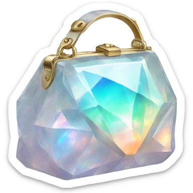 opal Crystal gemstone handbag sticker