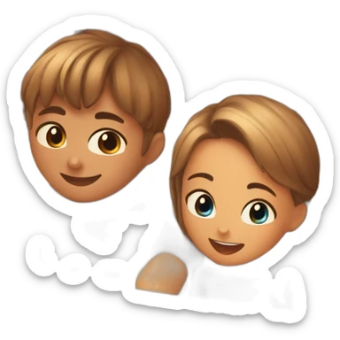 girl & boy in the sauna sticker