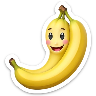 Funny banana sticker
