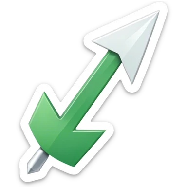 white arrow pointing up in green backgroundwhite arrow pointing up in green background sticker