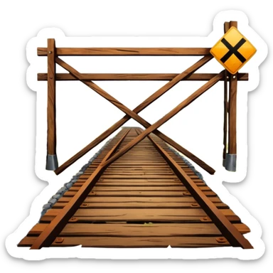 Railroad crossing  sticker