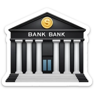 Emoji de banco estilo iOS OSEA UN BANCO, LA ESTRUCTURA NO UNA CARA sticker