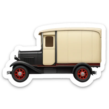 Art Deco Very long 1934 moving truck side view  sticker