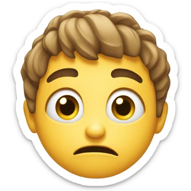 Desperate face sticker