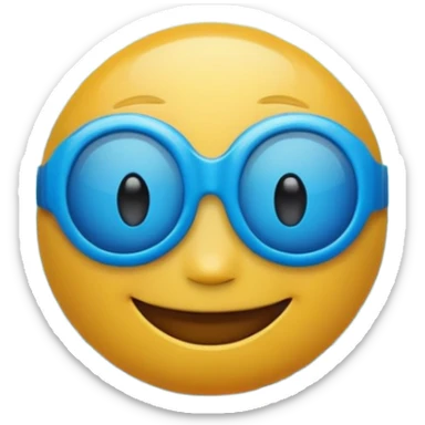 blue emojis fir swimming pool sticker