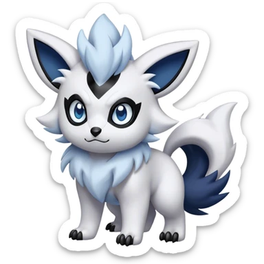 Cool Cute Kawaii Absol-Zorua-Pokemon-fakemon-hybrid-animal Full Body  sticker