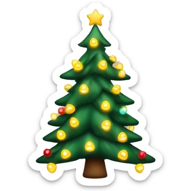Christmas tree with lights sticker