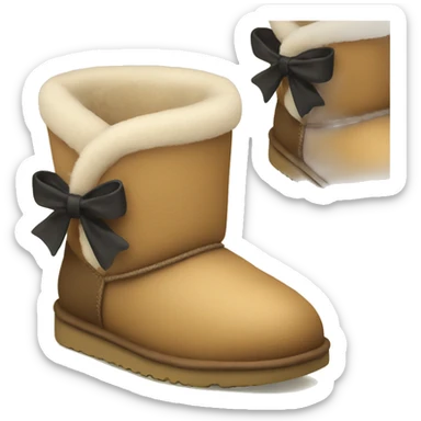 mini uggs with bows on back sticker
