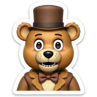 Freddy Fazbear (small hat) from Five Nights At Freddy's Movie sticker
