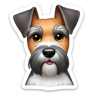 schnauzer holding  a sweet potato pie sticker