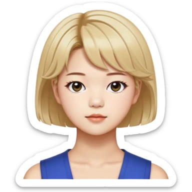 Jeongyeon from K-pop group Twice with short hair sticker