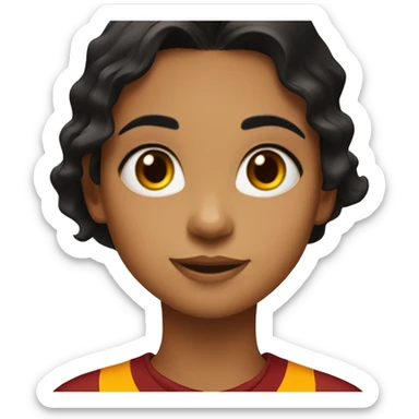 girl with wavey black hair brown eyes and galatasaray shirt sticker