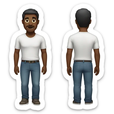 Man with bruised waist sticker