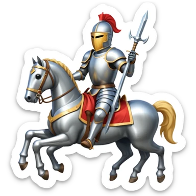 knight on a horse sticker