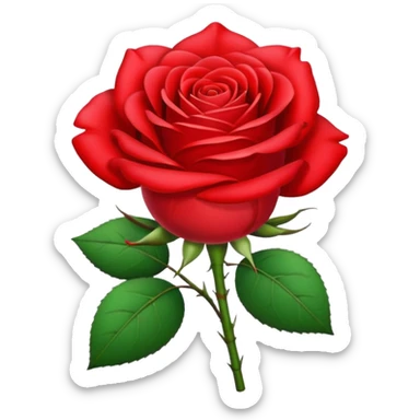 rose with kisses in it sticker