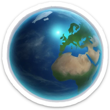 Earth as a comet sticker