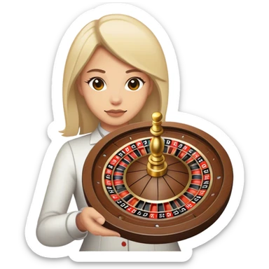 Gambler spinning wheel sticker