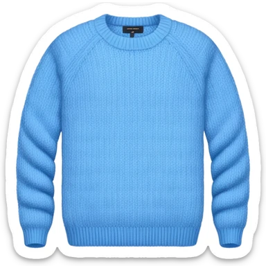 sky-blue knitted wool sweater. sticker