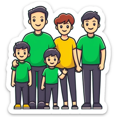 family having a picnic outdoors sticker