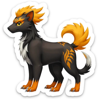 Houndoom-Tigress-Luxray-Silvally-Gryphon-fusion (full body) sticker
