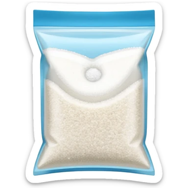 White Salt filling half of a small clear FLUORESCENT baggie with no face  sticker