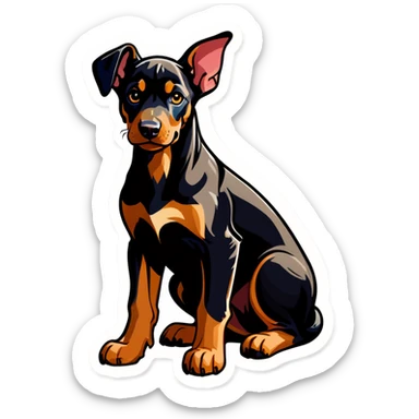 Doberman puppy sticker