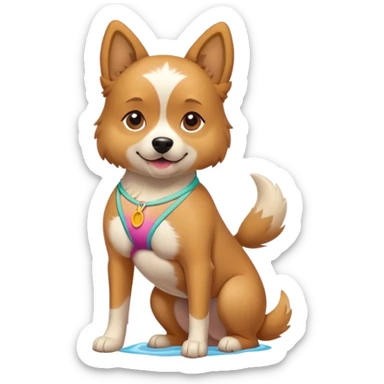 Dog in a bikini  sticker