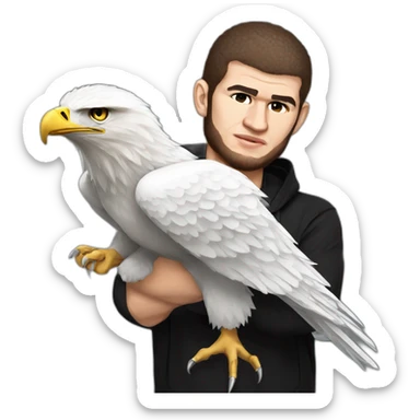 Khabib nurmagomedov with eagle sticker