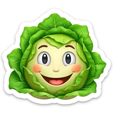 lettuce with happy face sticker