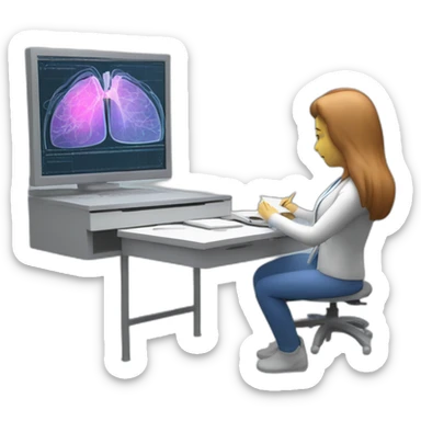 Biomedical-Engineer-studying-hologram-3d-model-of-breast sticker