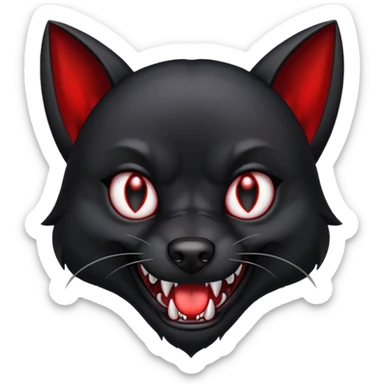 vampire dog sticker