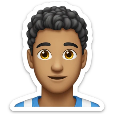 18 year old maghrebian guy with blue eyes sticker