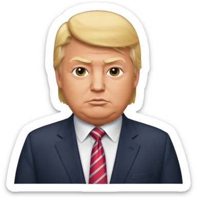 no... MAKE THESE CHANGES AT AN ISOMETRIC OVERHEAD ANGLE, WITH THE FULL FIGURE, MAKE IT MUCH MORE REALISTIC, ESPECIALLY IN THE DONALD TRUMP FACE AND HAIR, MUCH MORE ELDERLY, AND MUCH MORE OBESE, TO REFLECT HIS REALITY sticker