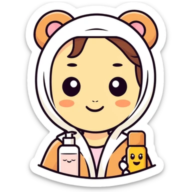 Skincare ositos emojis niña sticker