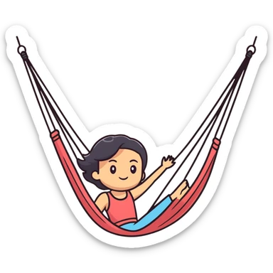 cartoon emoji of a serious girl with straight hair, strong outline, expressive face, muted pastel tones, subtle Capricorn accent, grounded expression, hint of yoga hammock, cosmic motifs, sweet and grounded sticker