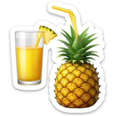 Pineapple juice bottle sticker
