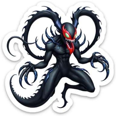 Venom at-Yveltal-Lunala-Fakémon-hybrid-creature (full body)  sticker