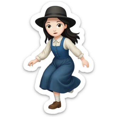 AMISH GIRL TUBBLING DOWN STAIRS sticker