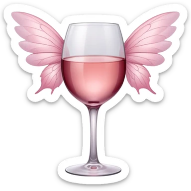 Pink fairies having a huge glass of wine sticker